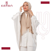 Chiffon Plain Scarf - Beige